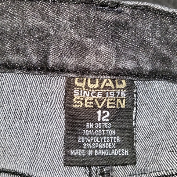 Quad Seven Boys' Rip-Patch Jeans Gray Size 12 - Picture 9 of 10